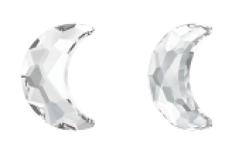 2813 MOON FL CRY / Paquete con 3 piezas