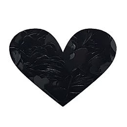 Glitter Heart Mix Black NEW!