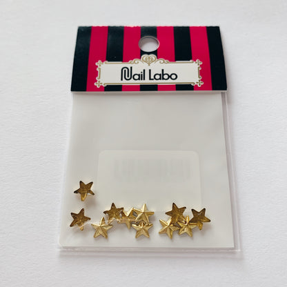 NAIL LABO METAL SHINY STAR STUDS GOLD (6MM) [WHILE SUPPLIES LAST]