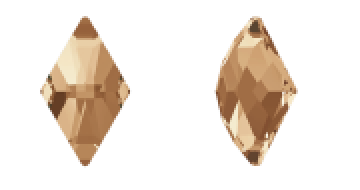 2709 CRYSTAL  GOLD SHADOW F / Paquete con 2 piezas