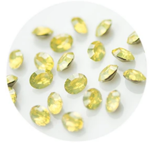 Nail Labo Fairy Stone V Cut Oval Yellow NEW!